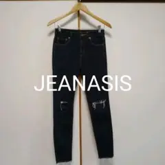 JEANASIS  ジーナシス　ダメージ加工　スリムストレッチスキニーパンツ　S