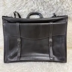希少✨dunhill ダンヒル 2way ガーメントバッグ ロゴ刻印 レザー 黒のサムネイル