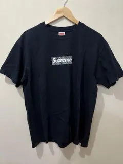 supreme BURBERRY ノバチェック ボックスロゴ Tシャツ 黒 L - メルカリ
