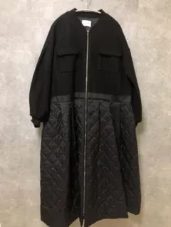 カロリナグレイサー♡キルティング　ロングコート　黒 カロリナグレイサー♡キルティング ロングコート 黒