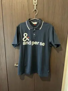 アンパスィ メンズ　ネイビー ポロシャツ