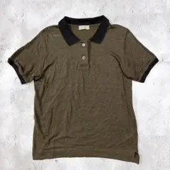 マーガレットハウエル スキッパーポロシャツ ブラック コットン M