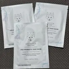【新品未開封】SNOW FOX SKINCARE 　SAKE マスク　3枚