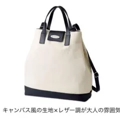 インレッド付録nano universe 大人の上質リュック トートバッグにものサムネイル