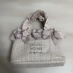 完売品 スナイデルホーム ツイードリボンバッグ ピンク