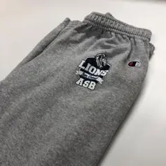 Champion カレッジロゴ スウェットパンツ グレー メンズXL
