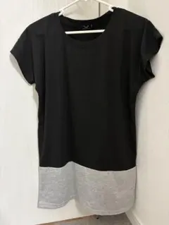KENIU WANG LUO 半袖 Tシャツ バイカラー　ブラック　グレー