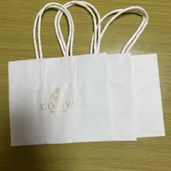 GODIVA ホワイトショップ袋 3枚セット