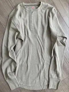 Hanes×SLOBEIENA 2パックカットソー ヘンリーネック ベージュ1枚