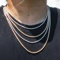 Glitter テニスチェーン ネックレス 2mm