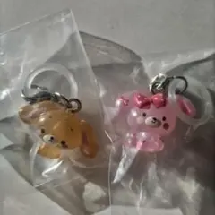 【匿名配送】ゆるっとめじるしアクセサリー　ぼんぼんりぼん　くろうさ