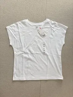 新品 XS ホワイト スムースコットン　フレンチスリーブT