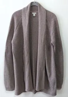 L.L.Bean 綿ニット カーディガン 　サイズM　茶系　ゆったり