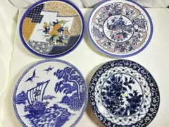 飾り皿 大皿 4枚セット 華山 陶磁器 有田焼