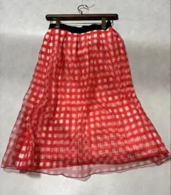 オレンジ色フレアスカート3L