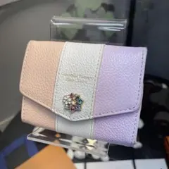 マ*ン様 Samantha Thavasa三つ折り財布 ピンク 白 ラベンダー