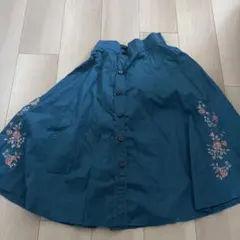 axes femme 花柄刺繍フレアスカート