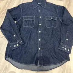 ダークデニム 長袖シャツ　ユニクロ　ヴィンテージデニムシャツ　オールドユニクロ