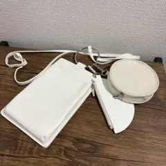 GUマルチウェイショルダーポーチ3連コインケース スマホケース ホワイトのサムネイル