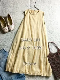 【DAISY LIN】総刺繍 エンブロイダリーシアーノースリーブワンピース