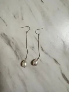 真珠 ロングチェーンピアス（ユナイテッドアローズ）
