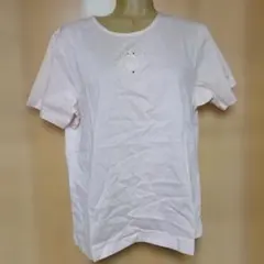 新品 ピンク 半袖 Tシャツ 刺繍入り　フリーサイズ新品　AREOPAGUS 綿