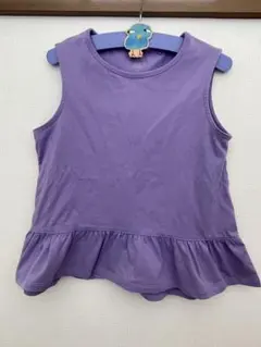 UNIQLO エアリズムコットンTシャツ（ノースリーブ）　パープルのサムネイル