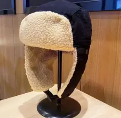 【匿名配送】パイロットキャップ ブラック　フライトキャップ 飛行帽