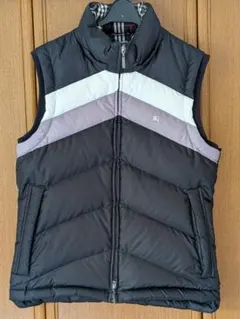 BURBERRY バーバリーブラックレーベル　ダウンベスト ノバチェック　黒色