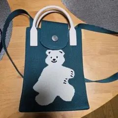 クマイラスト スマホショルダーバッグ