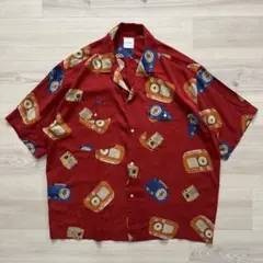 90s カールヘルム カネコイサオ アロハシャツ オープンカラー 開襟 レーヨンのサムネイル