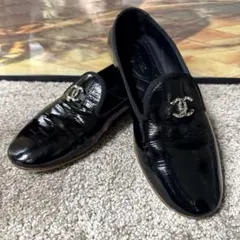 【裏張り済み✴︎】CHANEL スリッポン ローファー ブラック 23.5cmのサムネイル