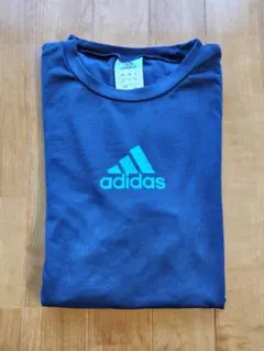 *アディダス*薄手裏起毛ネイビー長袖シャツ160