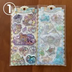 まとめ出品　キラキラウォーターインシール　キティ&マイメロ&クロミ　シナモン