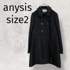 anysis◆エニィスィス/ダブルボタンコート/ブラック/ラメ/M相当/1694のサムネイル