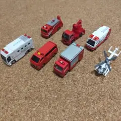 トミカ　消防車両７台セット