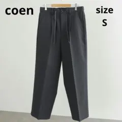 coen/コーエンウエスト後ろゴムセンタープレスワイドスラックスメンズグレーのサムネイル