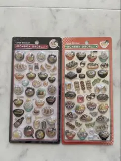 【正規品】ボンボンドロップシール　和柄　ラーメン　日本食　2点セット