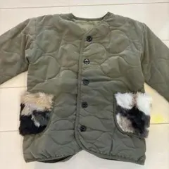 キッズ オリーブグリーン キルティングジャケット