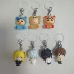 クレヨンしんちゃん(3) デスノート(4)めじるしアクセサリ7個セット