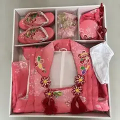 七五三 3歳 着物 被布コート フルセット 女の子 赤 髪飾り 草履 - メルカリ