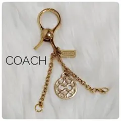 【極美品・箱付】COACH コーチ グローブホルダー バッグチャーム ゴールドのサムネイル