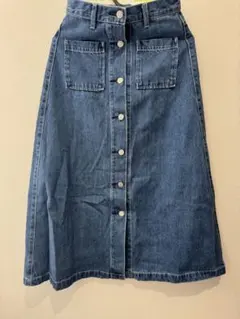 GU デニムボタンフロントスカート