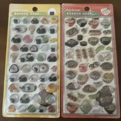 ボンボンドロップシール　海外製　和風　おにぎり　ラーメン