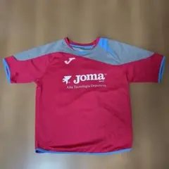 Joma プラクティスシャツ Lサイズ　ピンク×グレー背番号あり