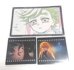 鬼滅の刃 ダイニング ポストカード 童磨 フィルム風クリアカード 善逸 獪岳