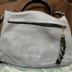 れ*ん様 MARC JACOBS グレー レザー ショルダーバッグ