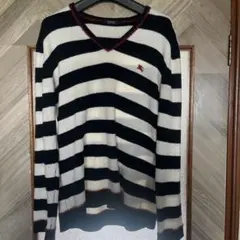 Burberry Black Label ストライプニットセーター　M