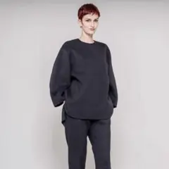 新品 ドメル DOMELLE リバー仕立て ウール カシミヤ プルオーバー M