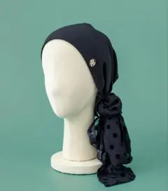 BAREN バレン スカーフハットDot Chiffon-Black Mサイズ - メルカリ
